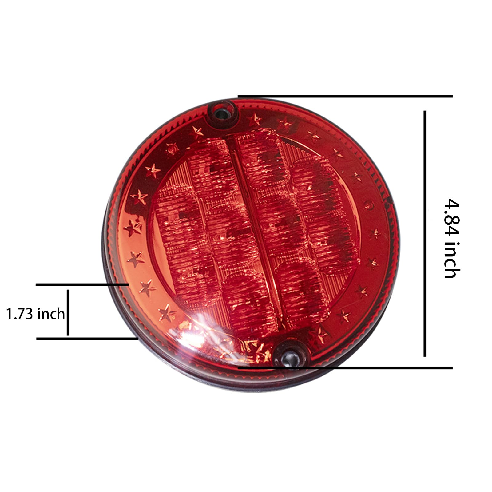 3 件装，圆形 LED 拖车尾灯 2 件防水公园转向信号闪光灯 LED 灯带垫圈适用于卡车拖车 RV UTE UTV 巴士灯（红色、白色、琥珀色）